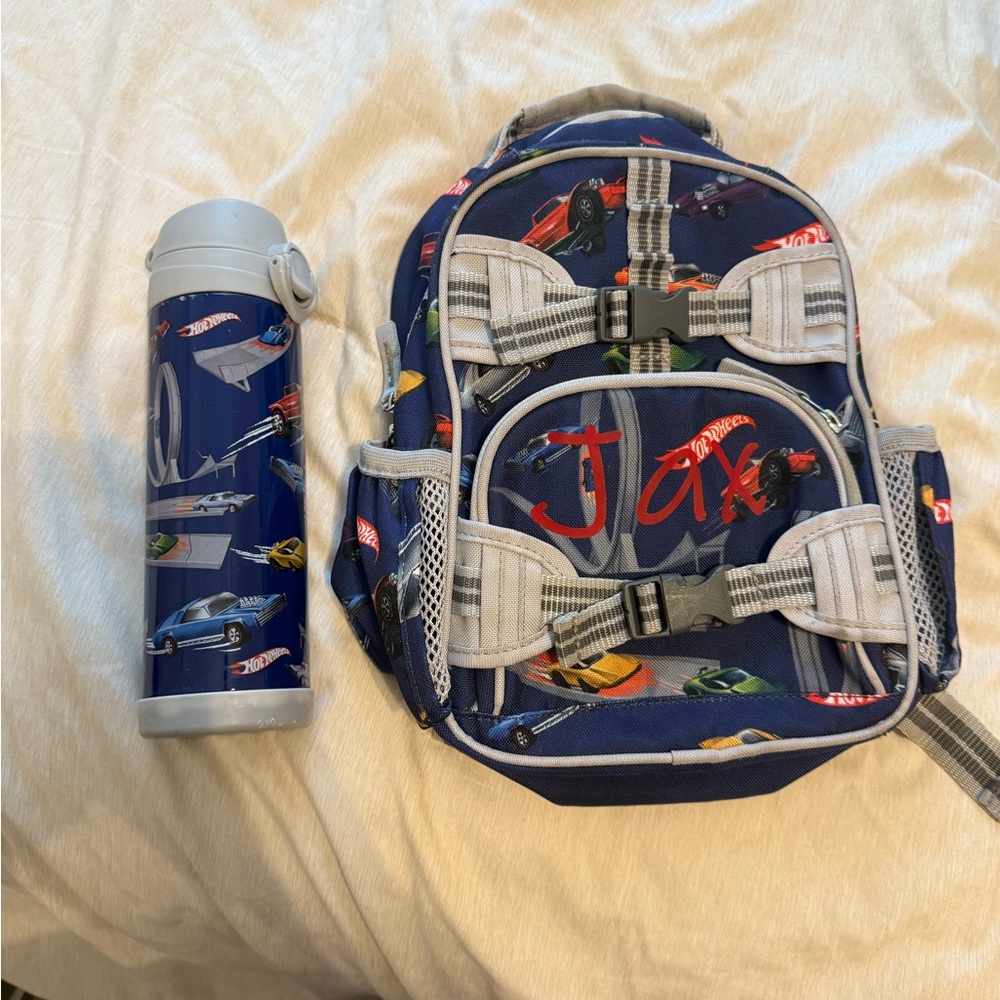 Pottery Barn Hot Wheels Bag and Bottle